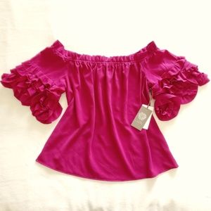 Vince Camuto Ruffle Sleeve Blouse